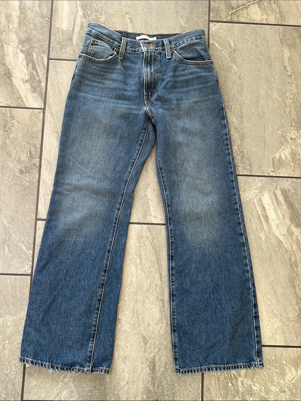 💙 Levi's '94 Baggy Jeans Size 26 Dark Wash Zipper Fly 100% Cotton